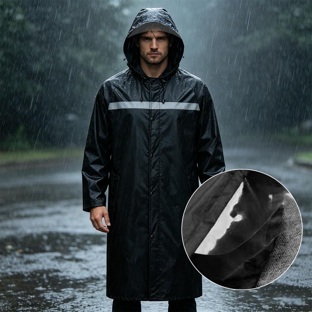 Cycling Commute Rain - Poncho de Chuva Impermeável com Capuz,