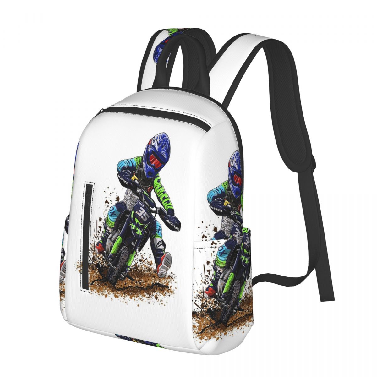 Cycling Journey - Mochila escolar para estudantes Motocross Dirt