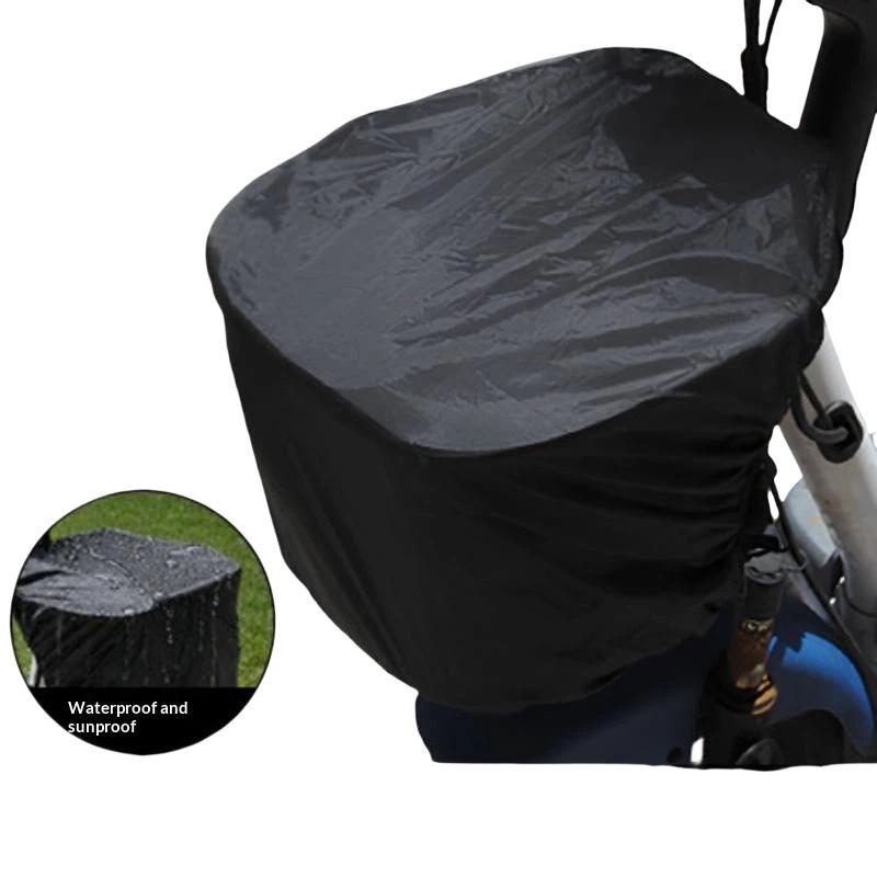 Cycling Commute In Rain - Forro Impermeável para Cesto de Bicicleta,