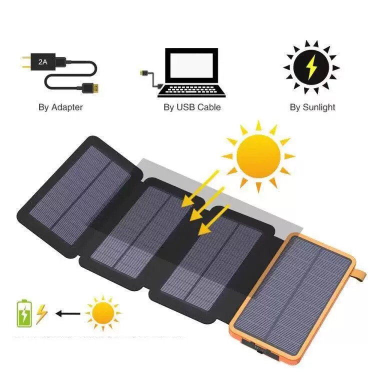 50000mAh Banco de energia sola - Usb Charger Dynamo avaliação e preço