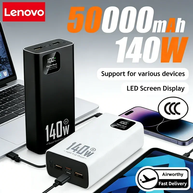 Power Bank Lenovo 140W 500000m - Usb Charger Dynamo avaliação e preço
