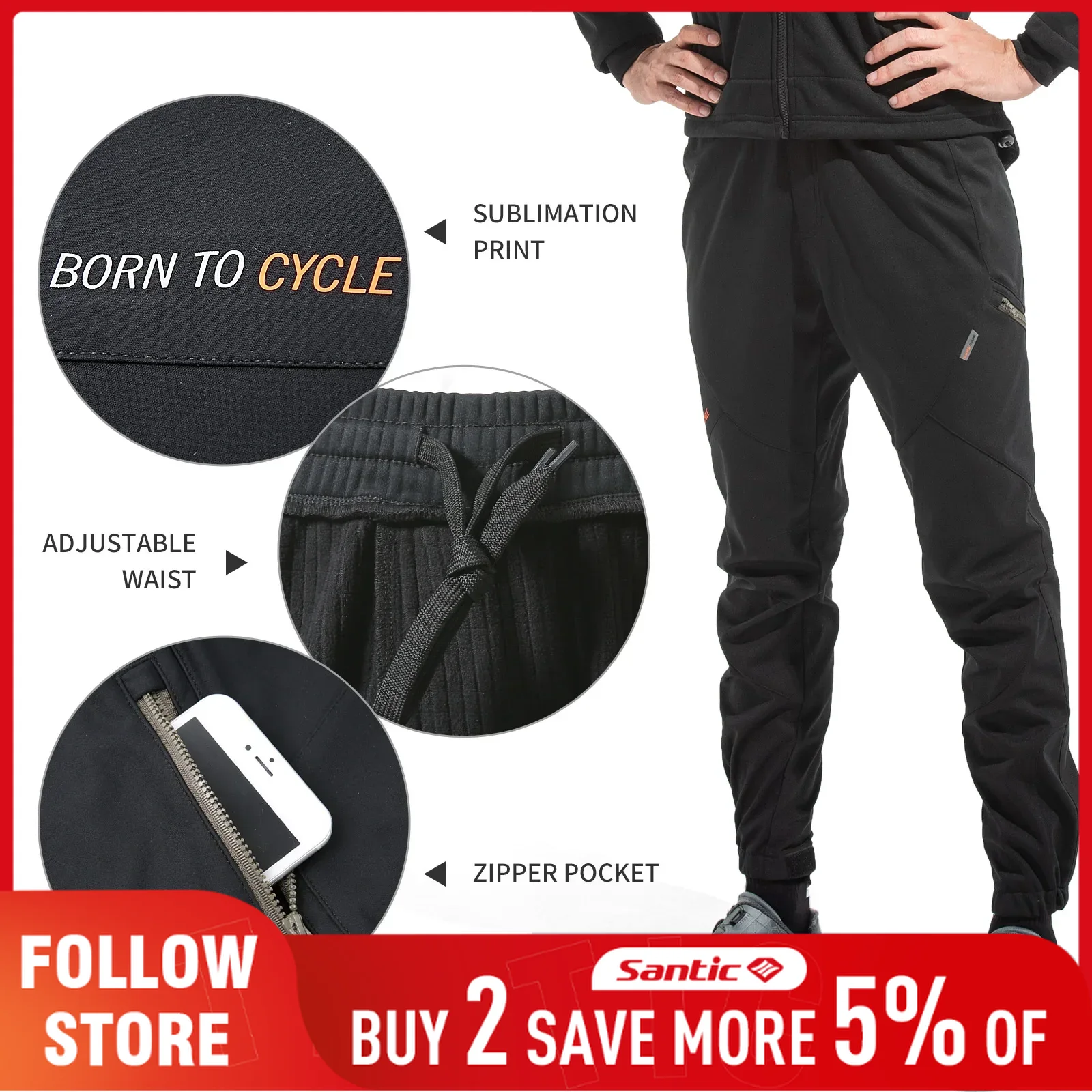 Santic casual calças de ciclis - Cycling Commute Pants avaliação e preço